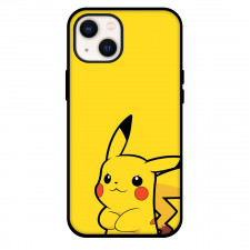Pokemon Pikachu Phone Case For iPhone Samsung Galaxy Pixel OnePlus Vivo Xiaomi Asus Sony Motorola Nokia - Excited Pikachu Portrait On Yellow Background