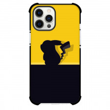 Pokemon Pikachu Phone Case For iPhone Samsung Galaxy Pixel OnePlus Vivo Xiaomi Asus Sony Motorola Nokia - Pikachu Silhouette Yellow and Black Background