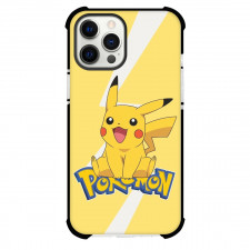 Pokemon Pikachu Phone Case For iPhone Samsung Galaxy Pixel OnePlus Vivo Xiaomi Asus Sony Motorola Nokia - Smiling Pikachu With White Lightning
