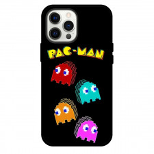 Pac-Man Phone Case For iPhone Samsung Galaxy Pixel OnePlus Vivo Xiaomi Asus Sony Motorola Nokia - Pac-Man Ghost On Black Background