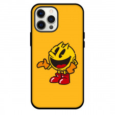 Pac-Man Phone Case For iPhone Samsung Galaxy Pixel OnePlus Vivo Xiaomi Asus Sony Motorola Nokia - Pac-Man Old School Icon On Orange Background