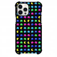 Pac-Man Phone Case For iPhone Samsung Galaxy Pixel OnePlus Vivo Xiaomi Asus Sony Motorola Nokia - Pac-Man Pattern Art On Black Background