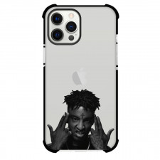 21 Savage Phone Case For iPhone Samsung Galaxy Pixel OnePlus Vivo Xiaomi Asus Sony Motorola Nokia - 21 Savage Greyscale Gun Hand Pose