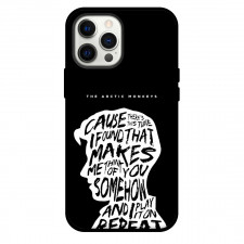 Arctic Monkeys Phone Case For iPhone Samsung Galaxy Pixel OnePlus Vivo Xiaomi Asus Sony Motorola Nokia - Arctic Monkeys Lyric Word Art On Head Black Background