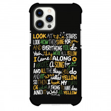 Coldplay Phone Case For iPhone Samsung Galaxy Pixel OnePlus Vivo Xiaomi Asus Sony Motorola Nokia - Coldplay Yellow Lyrics WordArt Black Background