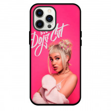 Doja Cat Phone Case For iPhone Samsung Galaxy Pixel OnePlus Vivo Xiaomi Asus Sony Motorola Nokia - Doja Cat Portrait On Pink Background