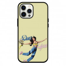 Dua Lipa Phone Case For iPhone Samsung Galaxy Pixel OnePlus Vivo Xiaomi Asus Sony Motorola Nokia - Dua Lipa Dancing With Flower On Lime Background