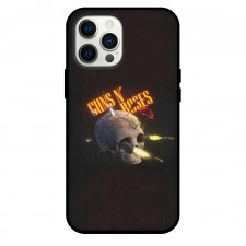 Guns N Roses Phone Case For iPhone Samsung Galaxy Pixel OnePlus Vivo Xiaomi Asus Sony Motorola Nokia - Guns N Fire Skull On Black Background