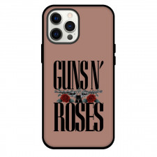 Guns N Roses Phone Case For iPhone Samsung Galaxy Pixel OnePlus Vivo Xiaomi Asus Sony Motorola Nokia - Guns N Roses Logo On Brown Background