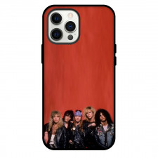Guns N Roses Phone Case For iPhone Samsung Galaxy Pixel OnePlus Vivo Xiaomi Asus Sony Motorola Nokia - Guns N Roses Members On Red Background