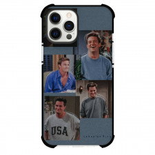 Matthew Perry Phone Case For iPhone Samsung Galaxy Pixel OnePlus Vivo Xiaomi Asus Sony Motorola Nokia - Matthew Perry Collage Blue Background