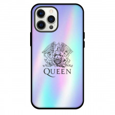Queen Phone Case For iPhone Samsung Galaxy Pixel OnePlus Vivo Xiaomi Asus Sony Motorola Nokia - Queen Logo Holographic Background