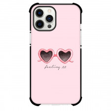 Taylor Swift Phone Case For iPhone Samsung Galaxy Pixel OnePlus Vivo Xiaomi Asus Sony Motorola Nokia - Taylor Swift Feeling 22 Heart Glasses On Pink Background