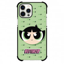 The Powerpuff Girls Buttercup Phone Case For iPhone Samsung Galaxy Pixel OnePlus Vivo Xiaomi Asus Sony Motorola Nokia - Buttercup On Pattern Art Green Background
