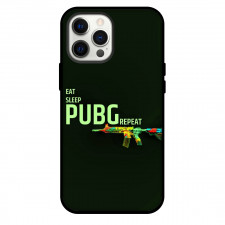 PUBG Phone Case For iPhone Samsung Galaxy Pixel OnePlus Vivo Xiaomi Asus Sony Motorola Nokia - PUBG Eat Sleep PUBG Repeat On Black Background