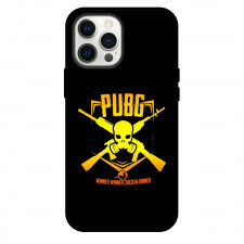 PUBG Phone Case For iPhone Samsung Galaxy Pixel OnePlus Vivo Xiaomi Asus Sony Motorola Nokia - PUBG Logo In Yellow On Black Background Winner Winner Chicken Dinner