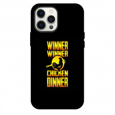 PUBG Phone Case For iPhone Samsung Galaxy Pixel OnePlus Vivo Xiaomi Asus Sony Motorola Nokia - PUBG Winner Winner Chicken Dinner Poster On Black Bg