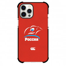 Rugby Russia National Rugby Union Phone Case For iPhone Samsung Galaxy Pixel OnePlus Vivo Xiaomi Asus Sony Motorola Nokia - Team Logo On Red Background