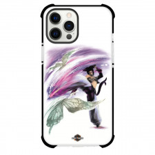 Street Fighter Juri Phone Case For iPhone Samsung Galaxy Pixel OnePlus Vivo Xiaomi Asus Sony Motorola Nokia - Juri High Kick Sketch Art White Background
