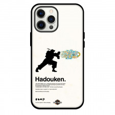 Street Fighter Ryu Phone Case For iPhone Samsung Galaxy Pixel OnePlus Vivo Xiaomi Asus Sony Motorola Nokia - Ryu Hadouken Attacking On Beige Background