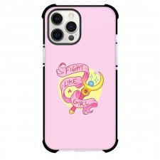 Sailor Moon Phone Case For iPhone Samsung Galaxy Pixel OnePlus Vivo Xiaomi Asus Sony Motorola Nokia - Sailor Moon Fight Like A Girl Pink Background