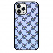 Sailor Moon Luna Phone Case For iPhone Samsung Galaxy Pixel OnePlus Vivo Xiaomi Asus Sony Motorola Nokia - Luna Pattern Art On Purple Background
