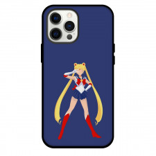 Sailor Moon Phone Case For iPhone Samsung Galaxy Pixel OnePlus Vivo Xiaomi Asus Sony Motorola Nokia - Sailor Moon Standing Minimalist Art On Blue Background