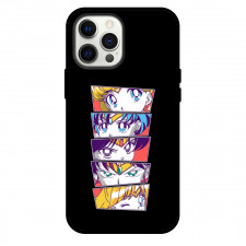 Sailor Moon Phone Case For iPhone Samsung Galaxy Pixel OnePlus Vivo Xiaomi Asus Sony Motorola Nokia - Sailor Scouts On Black Background