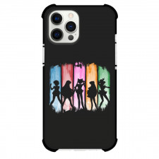 Sailor Moon Phone Case For iPhone Samsung Galaxy Pixel OnePlus Vivo Xiaomi Asus Sony Motorola Nokia - Sailor Silhouette Rainbow Black Background