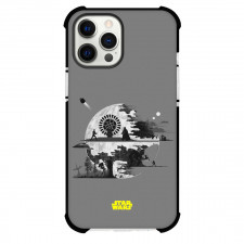 Star Wars Death Star Phone Case For iPhone Samsung Galaxy Pixel OnePlus Vivo Xiaomi Asus Sony Motorola Nokia - Death Star Grayscale Art