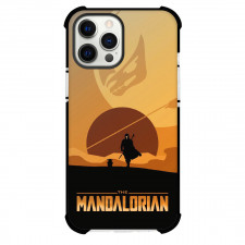 Star Wars Mandalorian Grogu Phone Case For iPhone Samsung Galaxy Pixel OnePlus Vivo Xiaomi Asus Sony Motorola Nokia - Mandalorian And Grogu Walking Minimalist