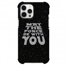 Star Wars Phone Case For iPhone Samsung Galaxy Pixel OnePlus Vivo Xiaomi Asus Sony Motorola Nokia - May The Force Be With You Quote Grey Letters