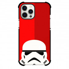 Star Wars Stormtrooper Phone Case For iPhone Samsung Galaxy Pixel OnePlus Vivo Xiaomi Asus Sony Motorola Nokia - Stormtrooper Helmet On Red Background