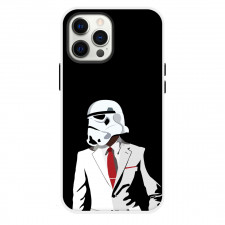 Star Wars Stormtrooper Phone Case For iPhone Samsung Galaxy Pixel OnePlus Vivo Xiaomi Asus Sony Motorola Nokia - Stormtrooper In Suit Minimalist Art