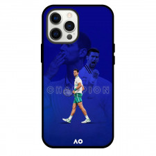 Novak Djokovic Phone Case For iPhone Samsung Galaxy Pixel OnePlus Vivo Xiaomi Asus Sony Motorola Nokia - Novak Djokovic Celebrates Blue Background
