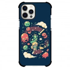 The Legend of Zelda Link Phone Case For iPhone Samsung Galaxy Pixel OnePlus Vivo Xiaomi Asus Sony Motorola Nokia - Link’s Chibi Awakening Poster Black Background