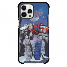 Transformers Phone Case For iPhone Samsung Galaxy Pixel OnePlus Vivo Xiaomi Asus Sony Motorola Nokia - Optimus Prime Megatron Standing With Gun In The Galaxy