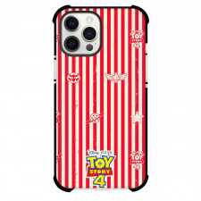 Toy Story Phone Case For iPhone Samsung Galaxy Pixel OnePlus Vivo Xiaomi Asus Sony Motorola Nokia - Toy Story Logo On White Red Stripe Background