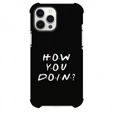 Friends TV Show Joey Tribbiani Phone Case For iPhone Samsung Galaxy Pixel OnePlus Vivo Xiaomi Asus Sony Motorola Nokia - Joey Tribbiani How You Doin On Black Background