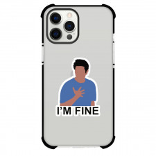Friends TV Show Ross Geller Phone Case For iPhone Samsung Galaxy Pixel OnePlus Vivo Xiaomi Asus Sony Motorola Nokia - Ross Geller I'm Fine Minimalist Sticker Art