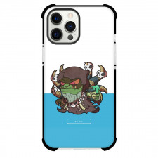 World Of Warcraft Guldan Phone Case For iPhone Samsung Galaxy Pixel OnePlus Vivo Xiaomi Asus Sony Motorola Nokia - Guldan Chibi Art On Blue And White Background