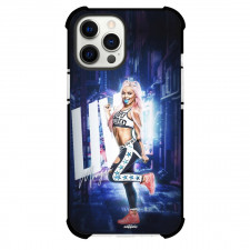WWE Liv Morgan Phone Case For iPhone Samsung Galaxy Pixel OnePlus Vivo Xiaomi Asus Sony Motorola Nokia - Liv Morgan Standing In a Funny Gesture Blue Background