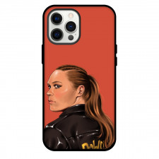 WWE Ronda Rousey Phone Case For iPhone Samsung Galaxy Pixel OnePlus Vivo Xiaomi Asus Sony Motorola Nokia - Ronda Rousey Paint Art Orange Background