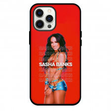 WWE Sasha Banks Phone Case For iPhone Samsung Galaxy Pixel OnePlus Vivo Xiaomi Asus Sony Motorola Nokia - Sasha Banks Side Portrait Word Art Red Background