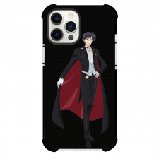 Sailor Moon Tuxedo Mask Phone Case For iPhone Samsung Galaxy Pixel OnePlus Vivo Xiaomi Asus Sony Motorola Nokia - Tuxedo Mask Wear Long Black Coat on Black Background