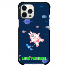 LINE Friends Cony Phone Case For iPhone Samsung Galaxy Pixel OnePlus Vivo Xiaomi Asus Sony Motorola Nokia - Cony Floating On Space Blue Background