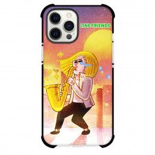 LINE Friends James Phone Case For iPhone Samsung Galaxy Pixel OnePlus Vivo Xiaomi Asus Sony Motorola Nokia - James Playing Saxophone Poster