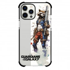 Guardians Of The Galaxy Rocket Phone Case For iPhone Samsung Galaxy Pixel OnePlus Vivo Xiaomi Asus Sony Motorola Nokia - Rocket Holding Gun In Watercolor