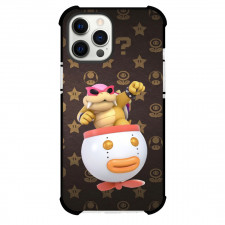 Super Mario Phone Case For iPhone and Samsung Galaxy Devices - Super Mario Roy Koopa On Pattern Art Brown Background