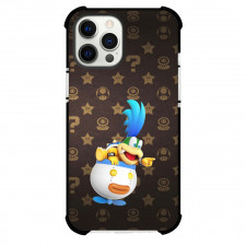 Super Mario Larry Koopa Phone Case For iPhone And Samsung Galaxy Devices - Larry Koopa On Pattern Art Brown Background